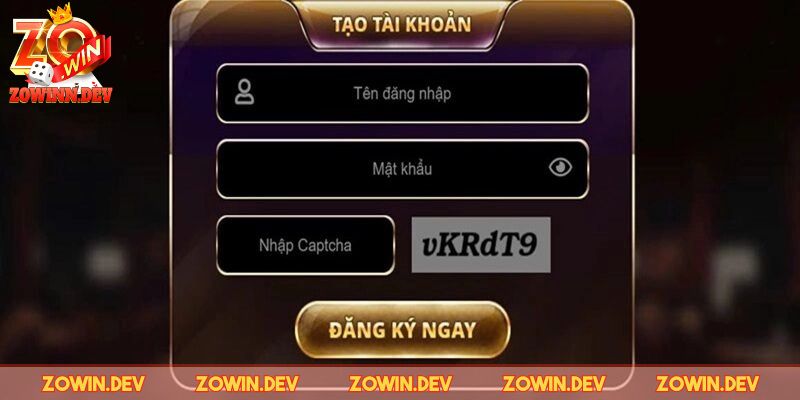 Đăng Ký ZOWIN - Chi Tiết Các Bước Thực Hiện Cho Bet Thủ 3 Cung cấp đủ thông tin theo mẫu