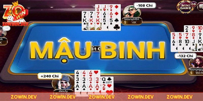 Mậu Binh ZOWIN – Trải Nghiệm Game Bài Trí Tuệ Đỉnh Cao 1 Một số thông tin về game bài mậu binh