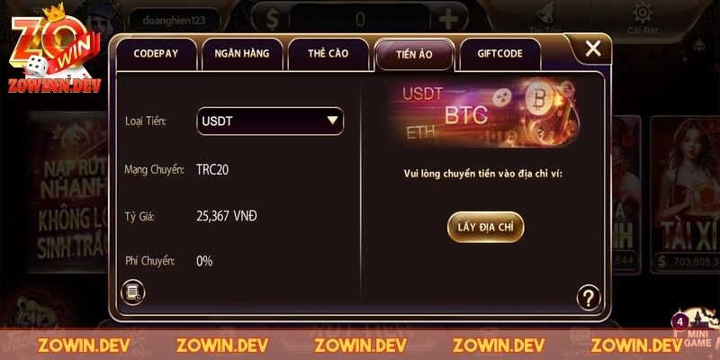 Nạp Tiền ZOWIN - Hướng Dẫn Từng Bước Cực Chi Tiết, Dễ Làm 2 Tham gia cùng cổng game để bắt đầu giao dịch