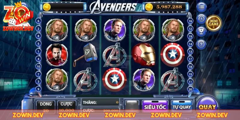 Slot Game Avengers ZOWIN – Game Siêu Anh Hùng, Thưởng Lớn 3 Các biểu tượng đặc biệt